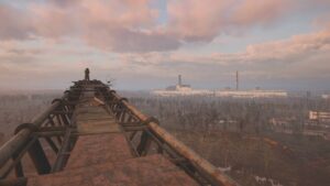 How to survive in Stalker 2 - 12 tips and tricks for beginners: Stalker overlooking Chornobyl.