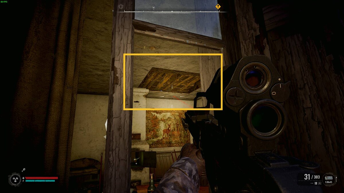 Stalker 2 Weird Pot: Mist anomalous area house.