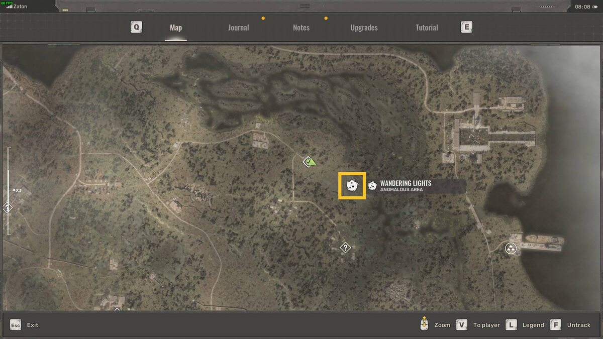 Stalker 2 Weird Water: map of the Zone.