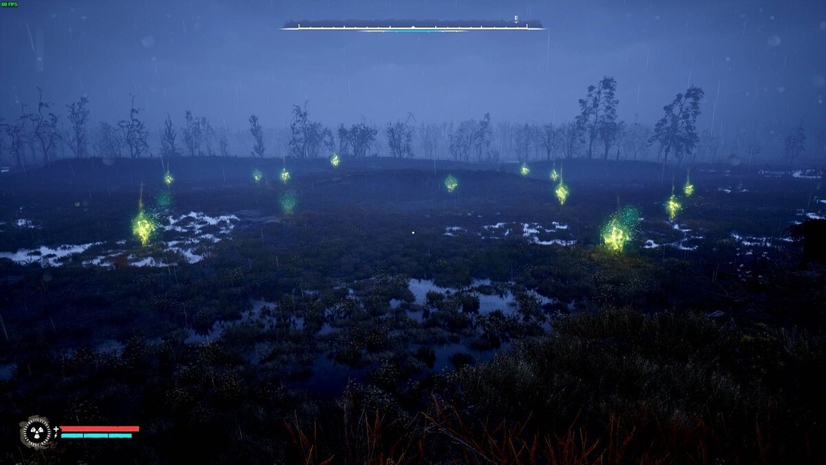Stalker 2 Weird Water: Wandering Lights anomaly. Captured by VideoGamer