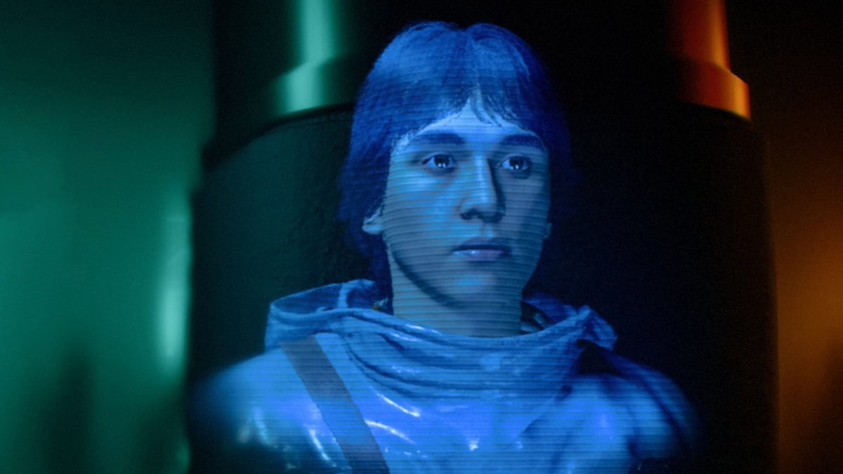 Image of a holographic projection of Temmin, an Expert in Star Wars Outlaws.