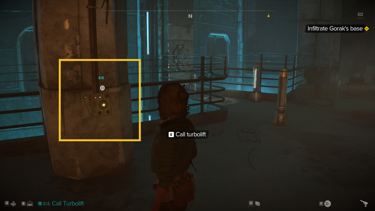 Star Wars Outlaws how to infiltrate Gorak's base: Kay in the Pyke Syndicate district.