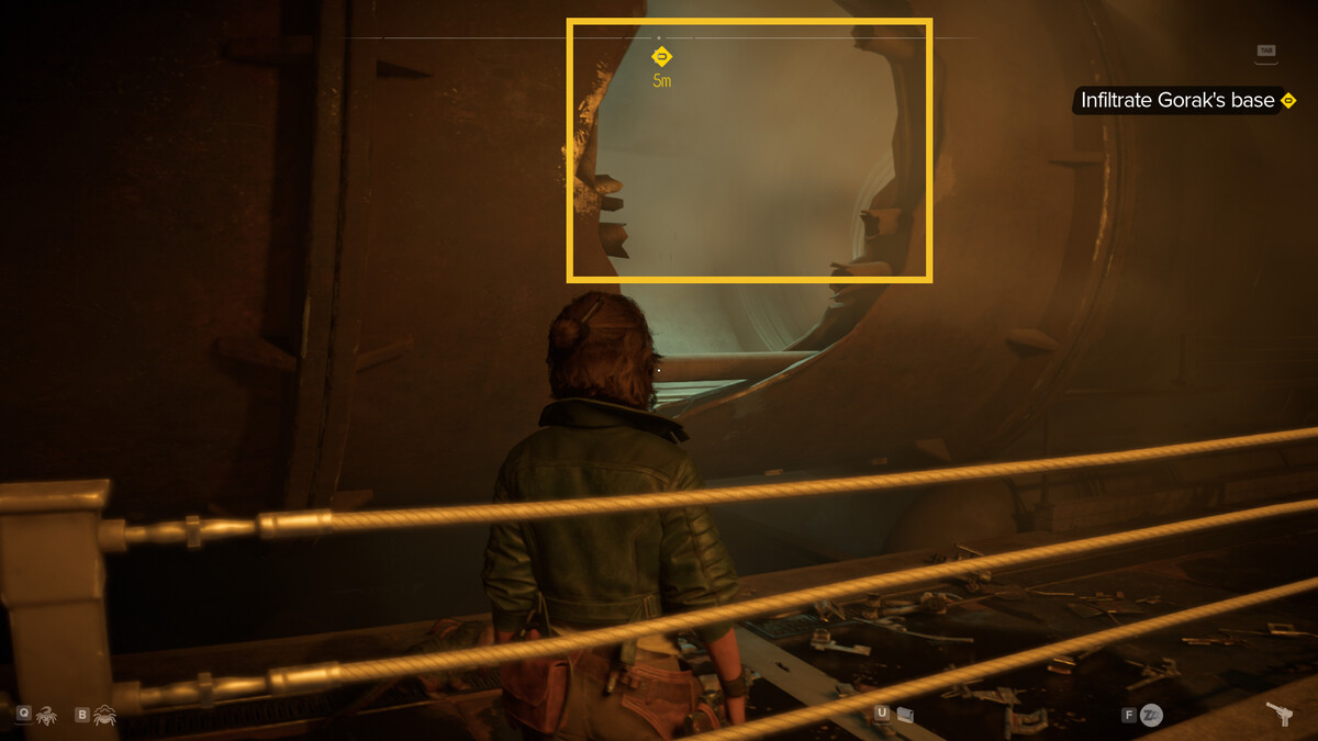 Star Wars Outlaws how to infiltrate Gorak's base: Kay in the Pyke Syndicate district.