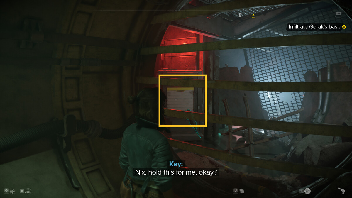 Star Wars Outlaws how to infiltrate Gorak's base: Kay in the Pyke Syndicate district.