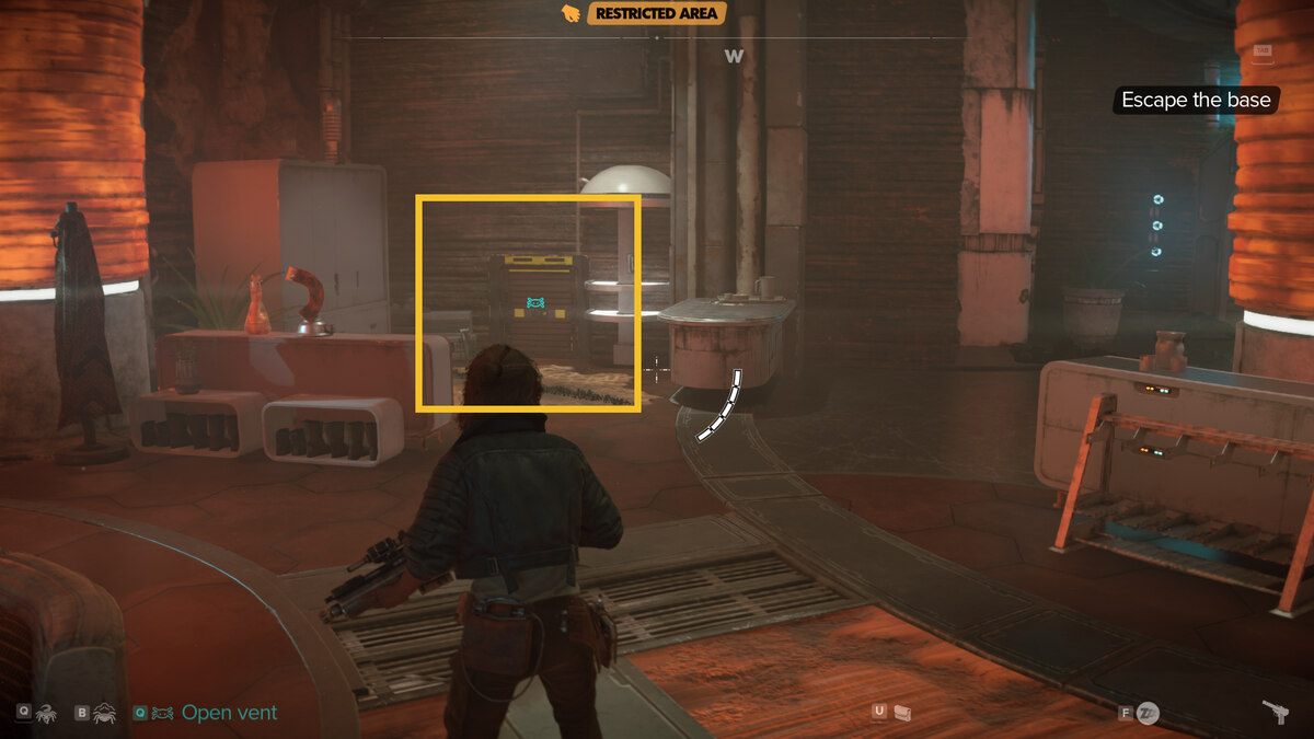Star Wars Outlaws how to infiltrate Gorak's base: Kay in the Pyke Syndicate district.