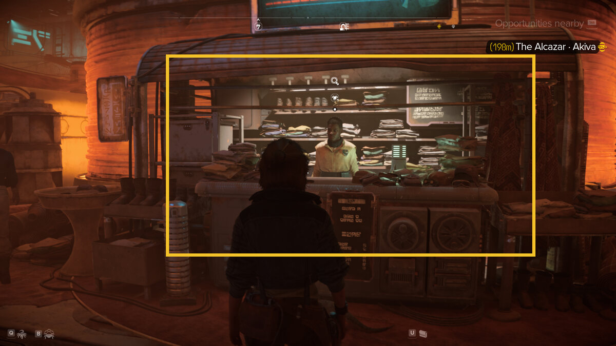 Star Wars Outlaws Nix Treasures: Kay exploring Akiva.