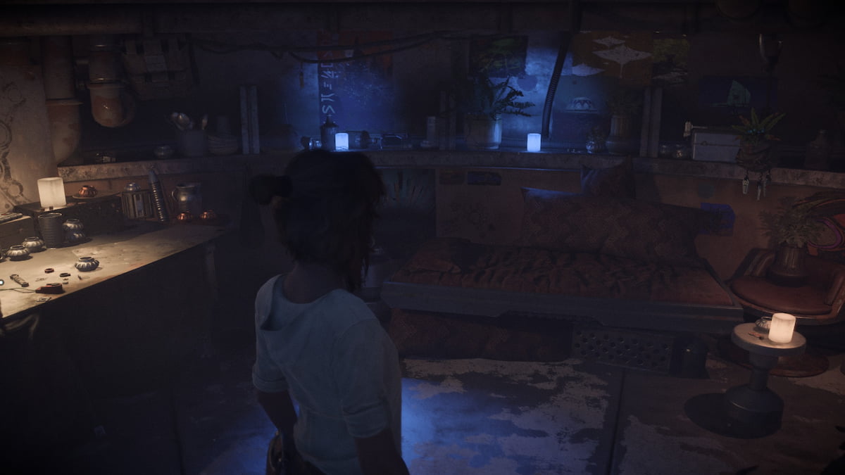 In-game image in Star Wars Outlaws with Cinematic Display Mode turned off.