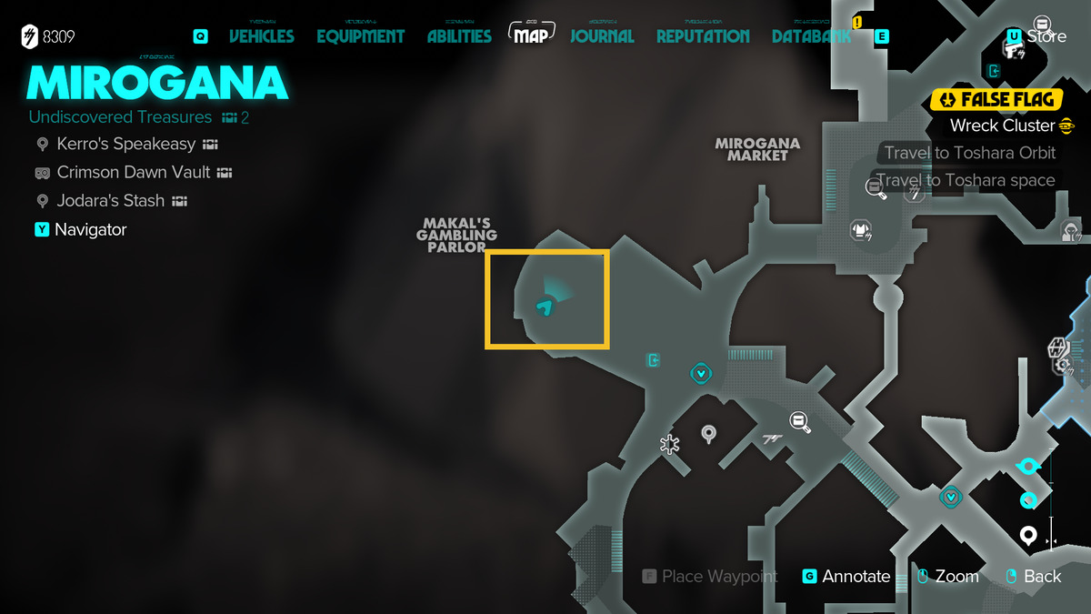 Star Wars Outlaws slicing kit: Morigana map.