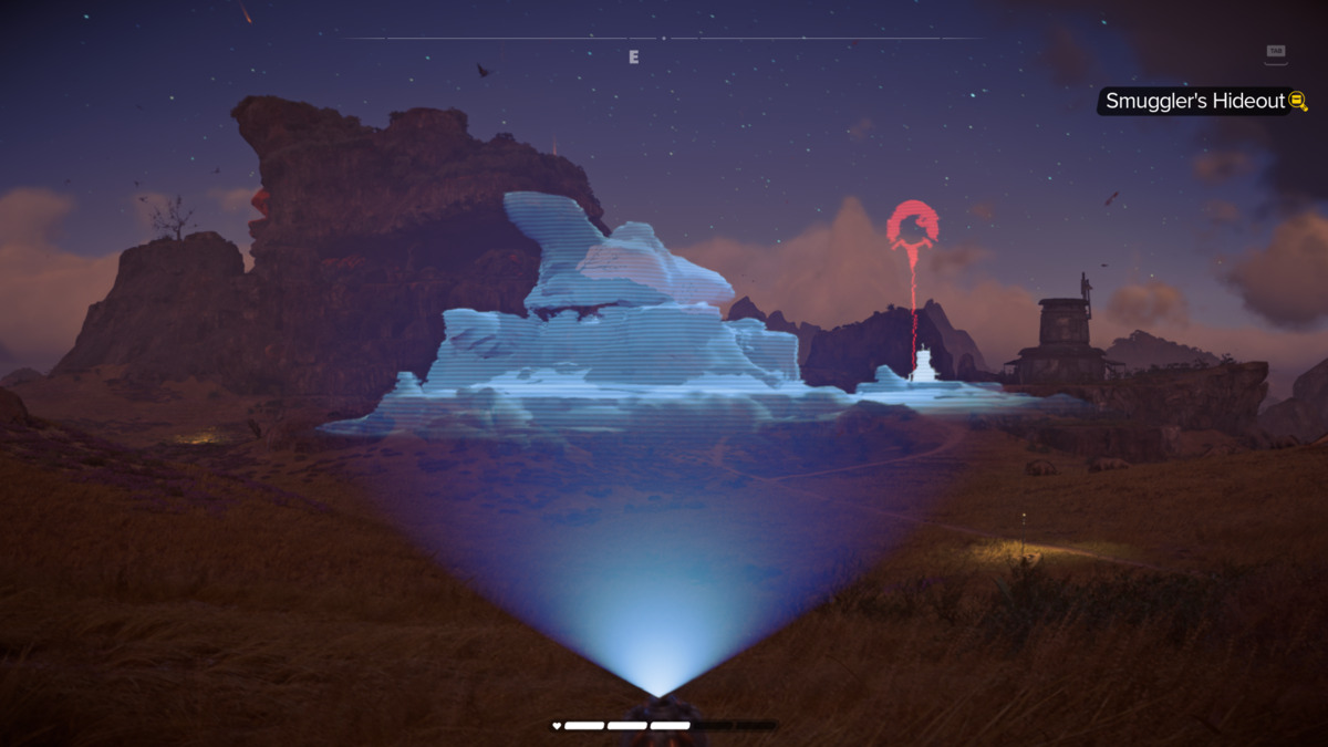 Star Wars Outlaws Smuggler's Hideout: Kay exploring near Typhon's Rock.