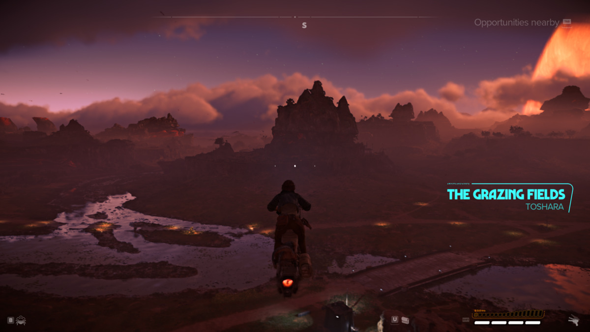 Star Wars Outlaws speed boost: Kay exploring Toshara.