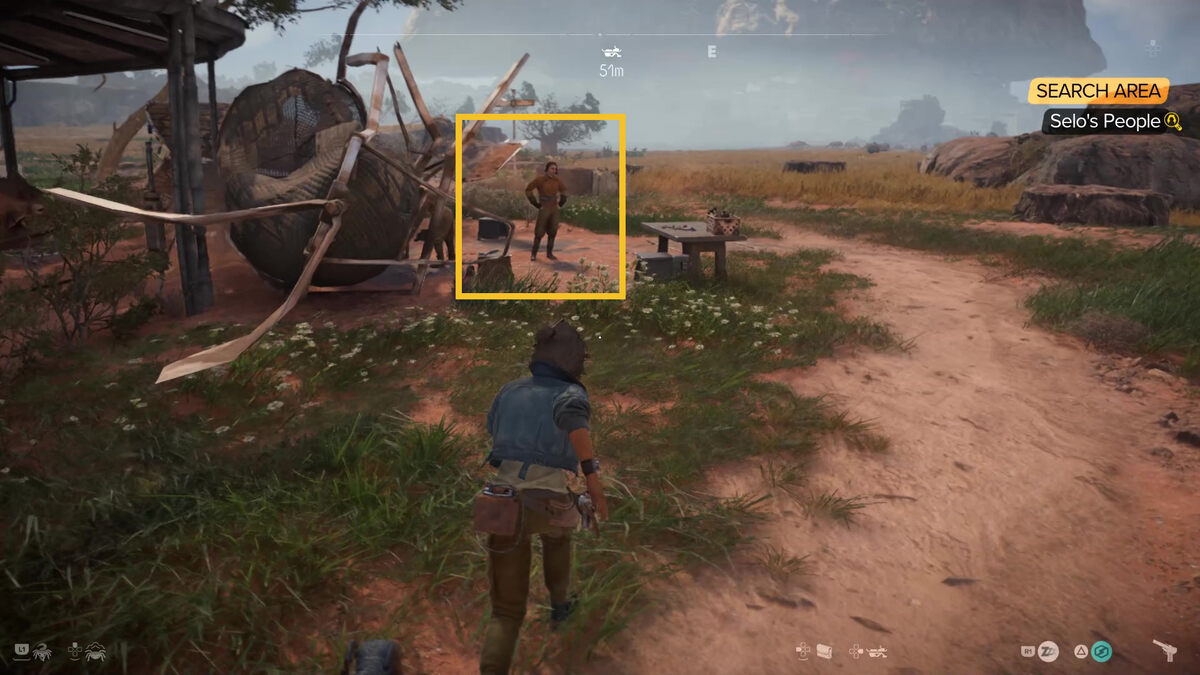 Star Wars Outlaws speed boost: Kay riding the speeder on Toshara.