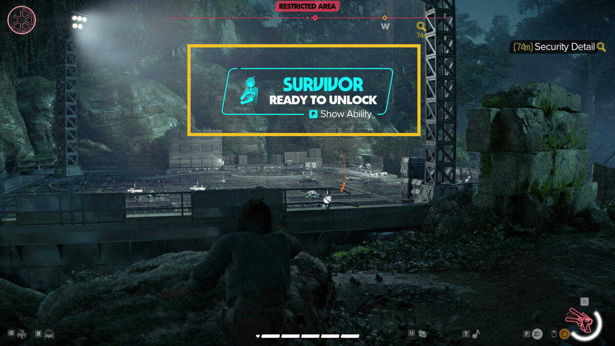 Star Wars Outlaws stranded merchant location: Kay exploring Akiva.