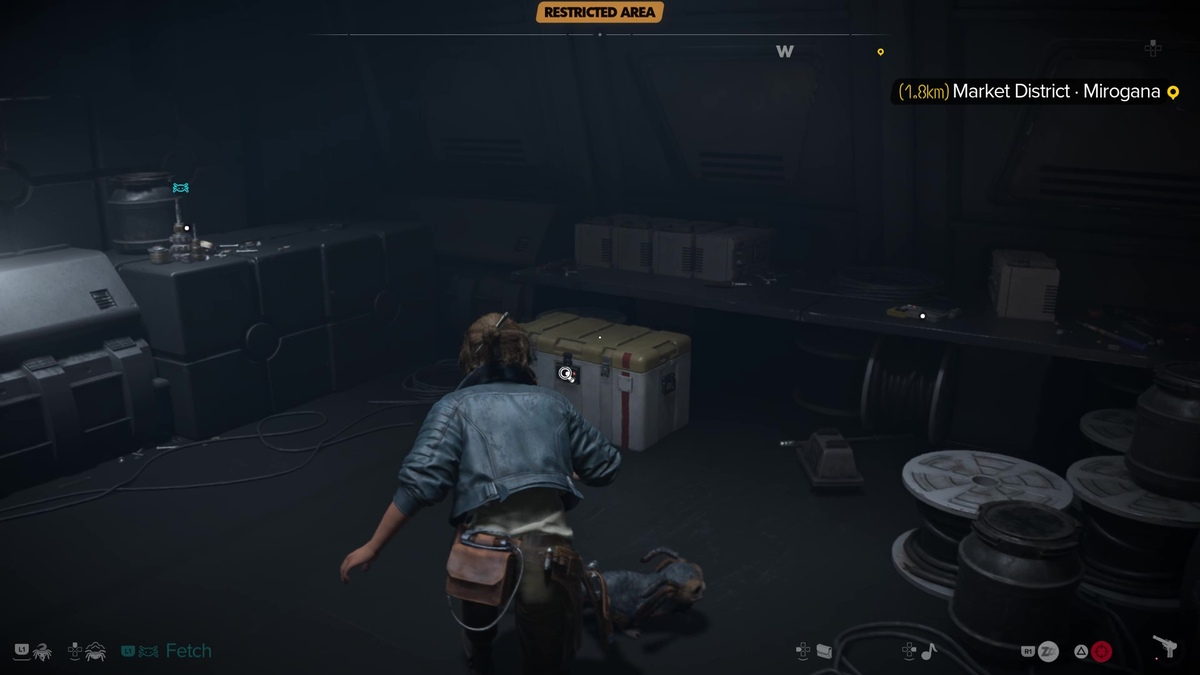Star Wars Outlaws Vault Code: Kay exploring the Imperial Forward Base.