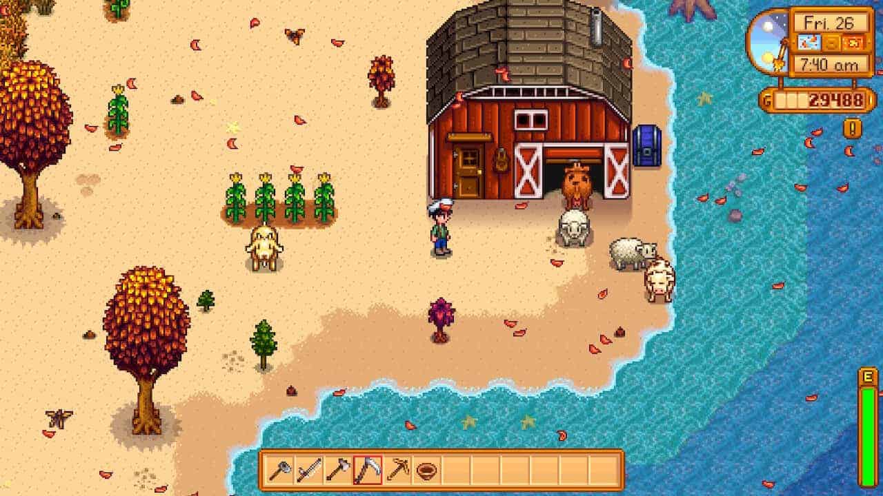 stardew valley missing executable: player checks on cows at farm