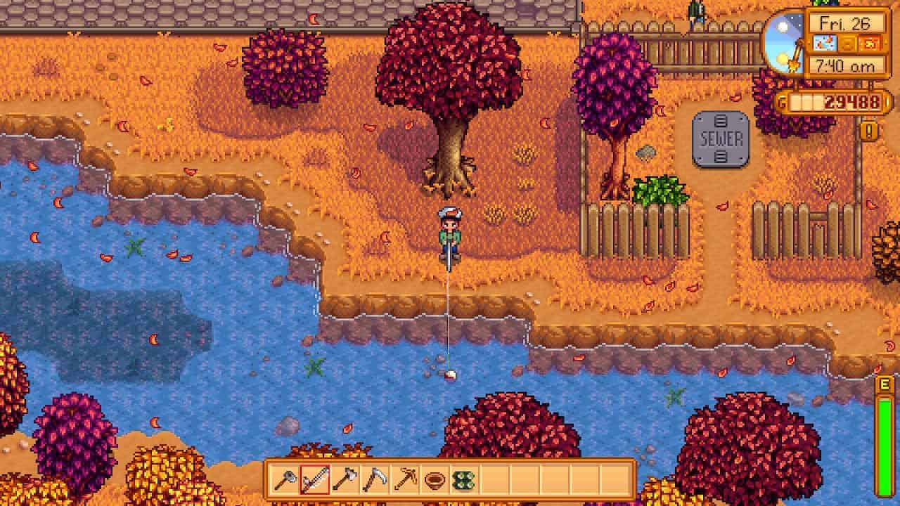 The Stardew Valley Tiger Trout fishing location