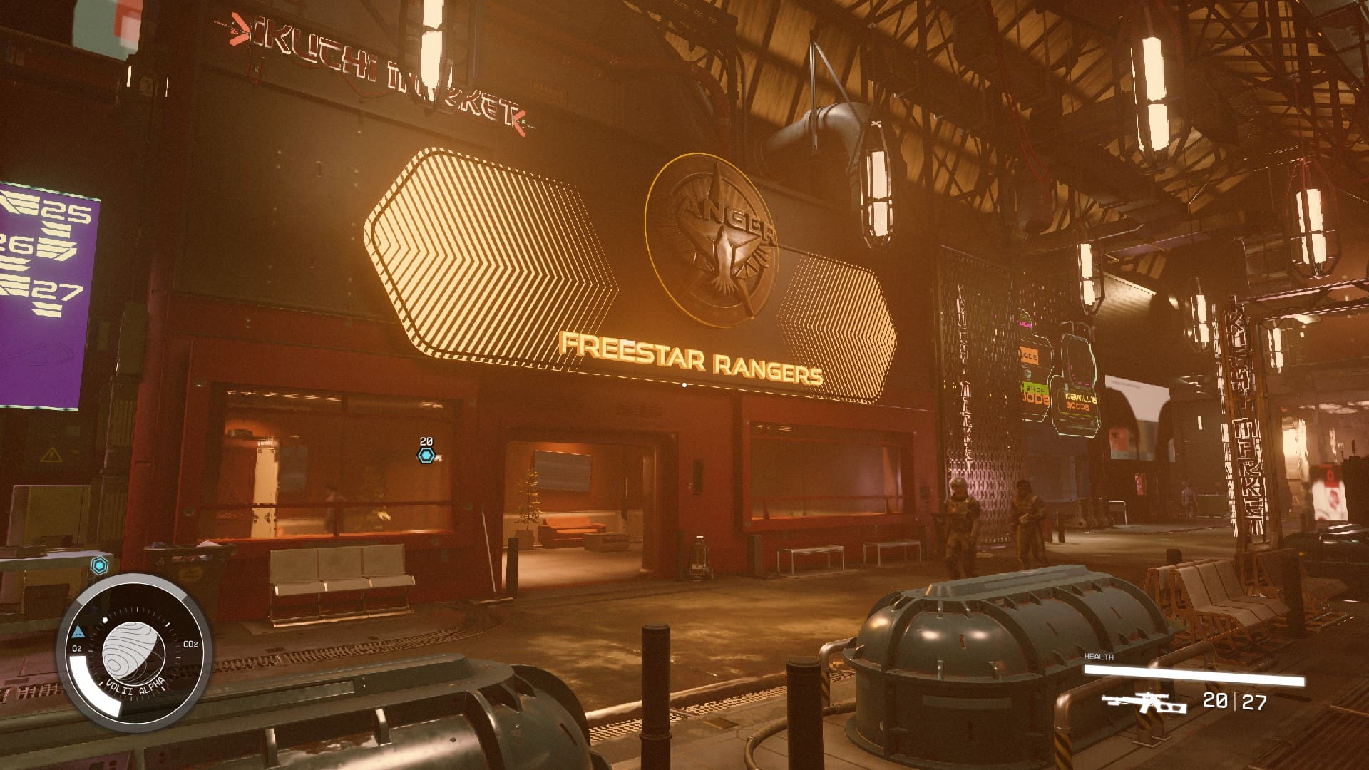 Starfield Matters of the Hart: The Freestar Rangers outpost on Neon