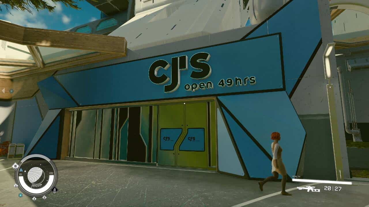 Starfield New Atlantis shops: CJ's in New Atlantis