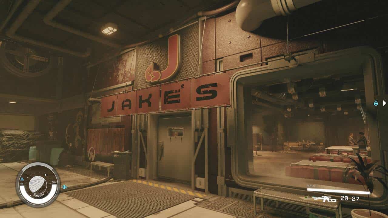 Starfield New Atlantis shops: Jake's in The Well