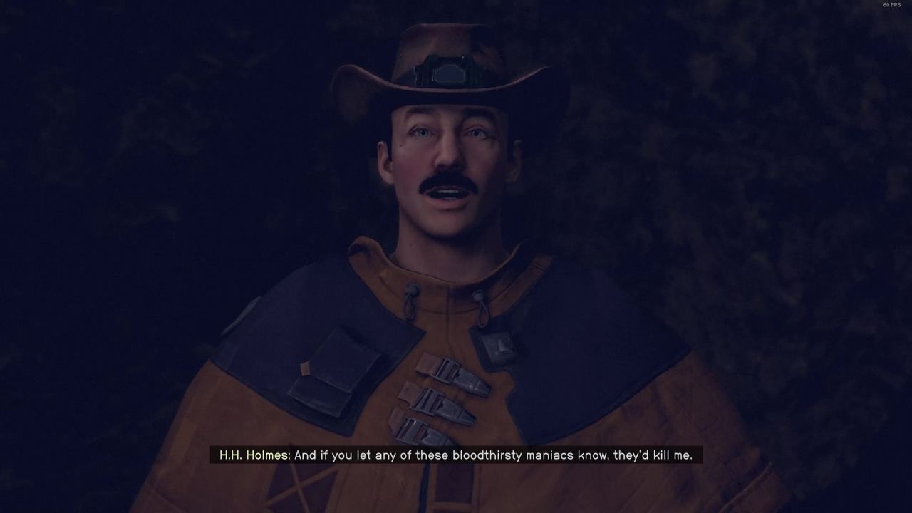 Starfield Operation Starseed: The player talking to Wyatt Earp.