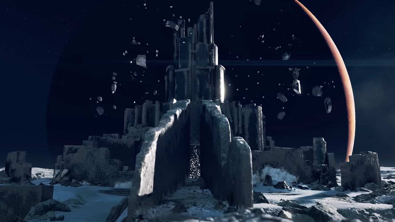 Starfield story and plot: A wide shot of the ancient ruins of an alien structure.