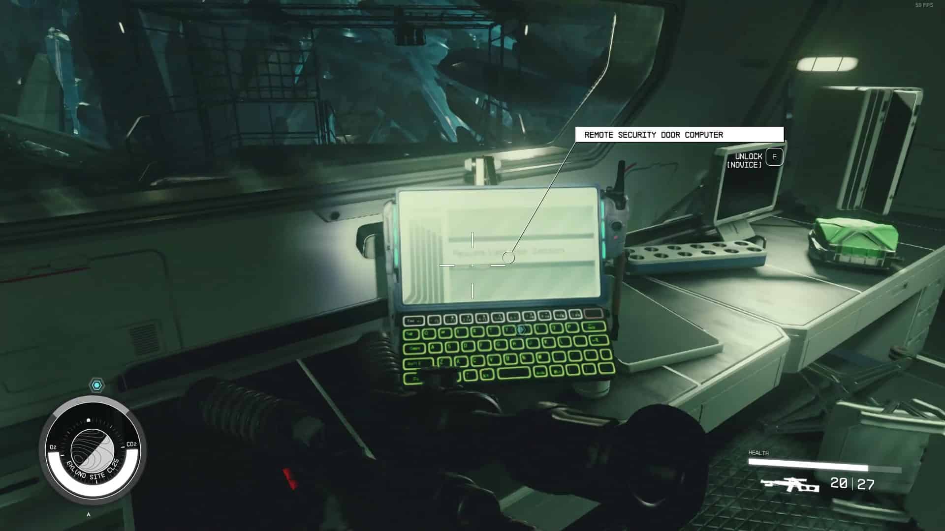 Starfield Surgical Strike: The computer in the mining facility.