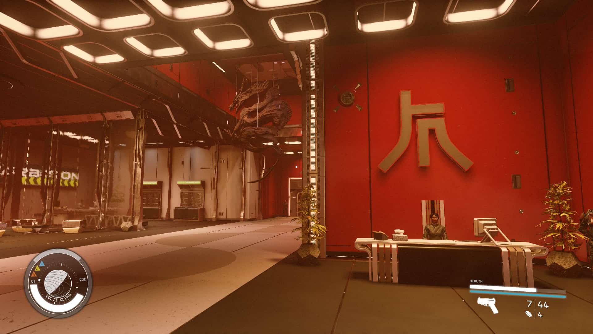 Starfield tips and tricks: The lobby to Ryujin Industries, one of the factions in Starfield.