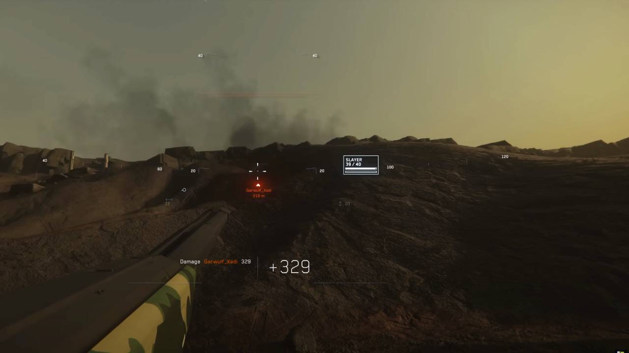 Starfield v Star Citizen: A player wielding a camouflaged weapon explores a planet in Star Citizen.