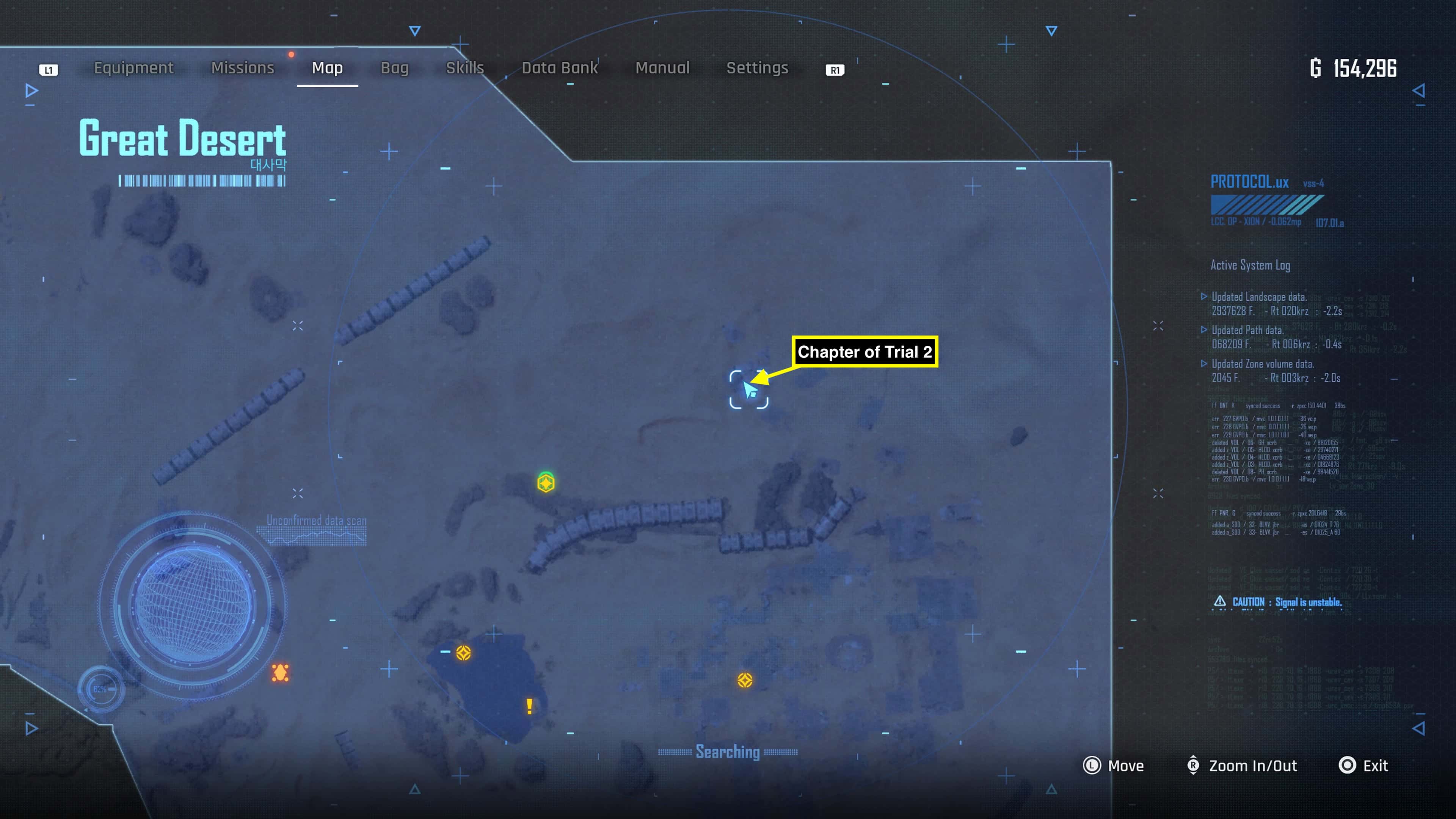 Stellar Blade prayer shrine locations - in-game map showing the great desert