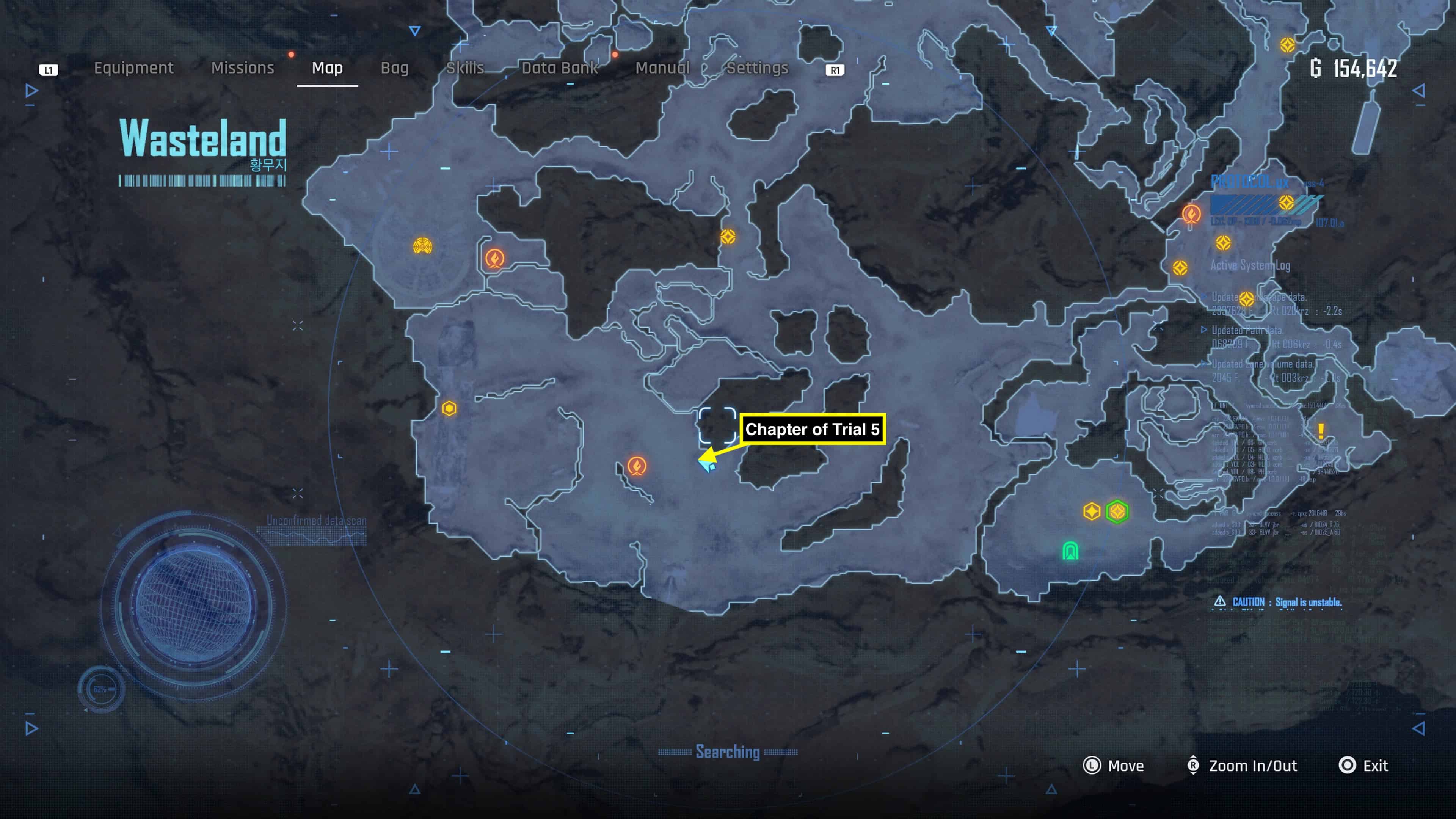 Stellar Blade prayer shrine locations - in-game map showing the wasteland