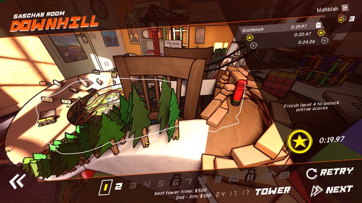 Stuntboost: score screen.