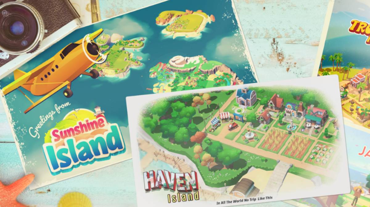 Sunshine Island voucher codes: postcards of an island.