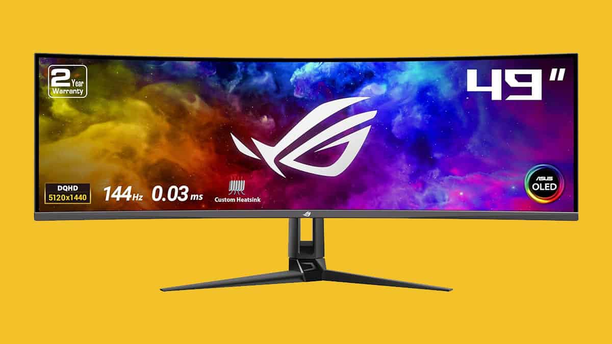 Lightning-fast 0.03ms QD-OLED 49″ ASUS gaming monitor sees major price drop