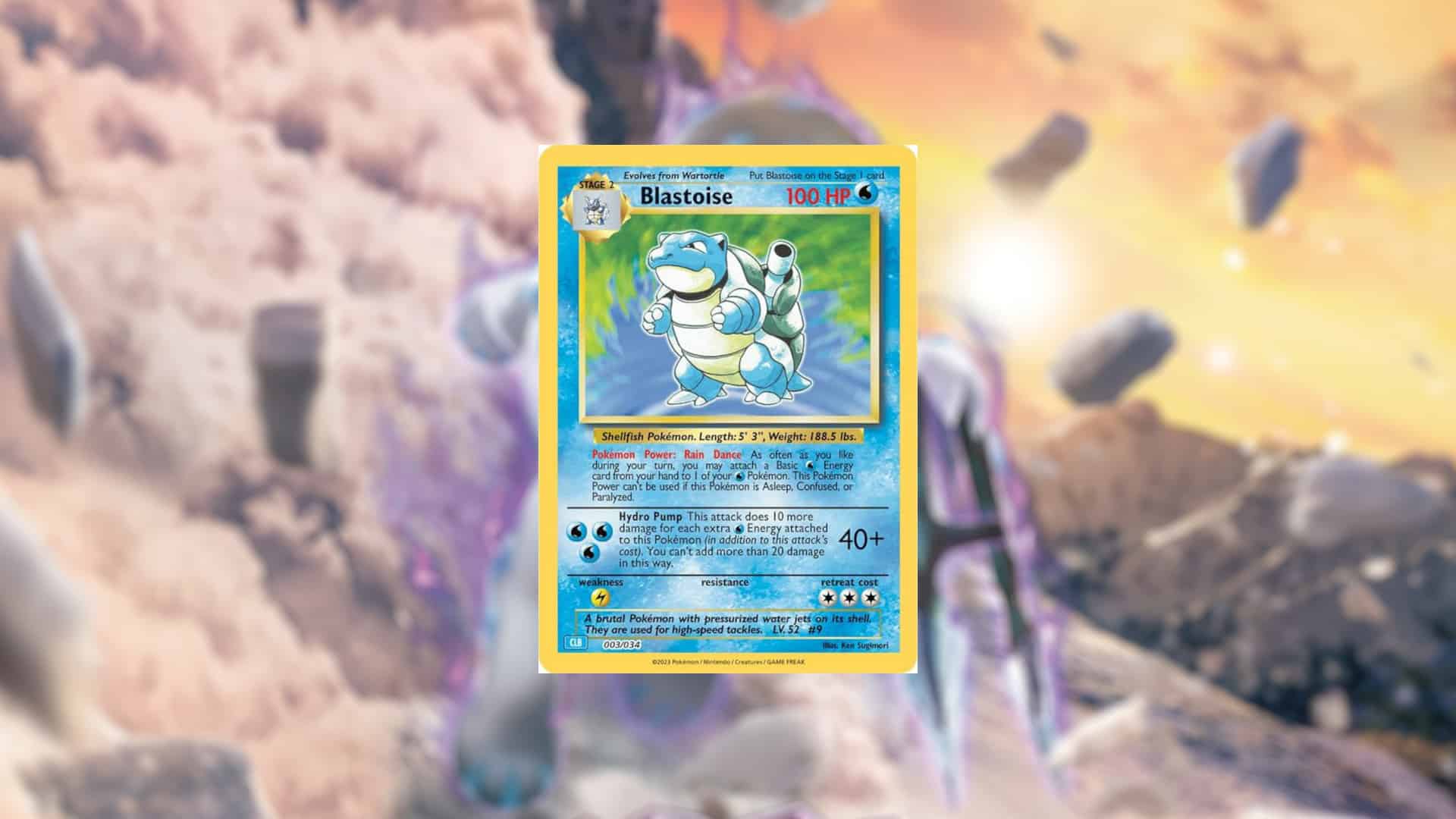 Picture of a Blastoise from Pokemon TCG