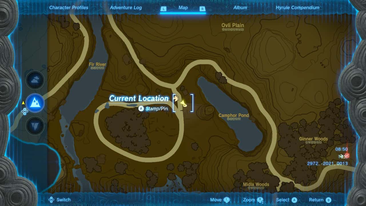 Tears of the Kingdom Korok Seed locations: Korok Seed located west of Camphor Pond.