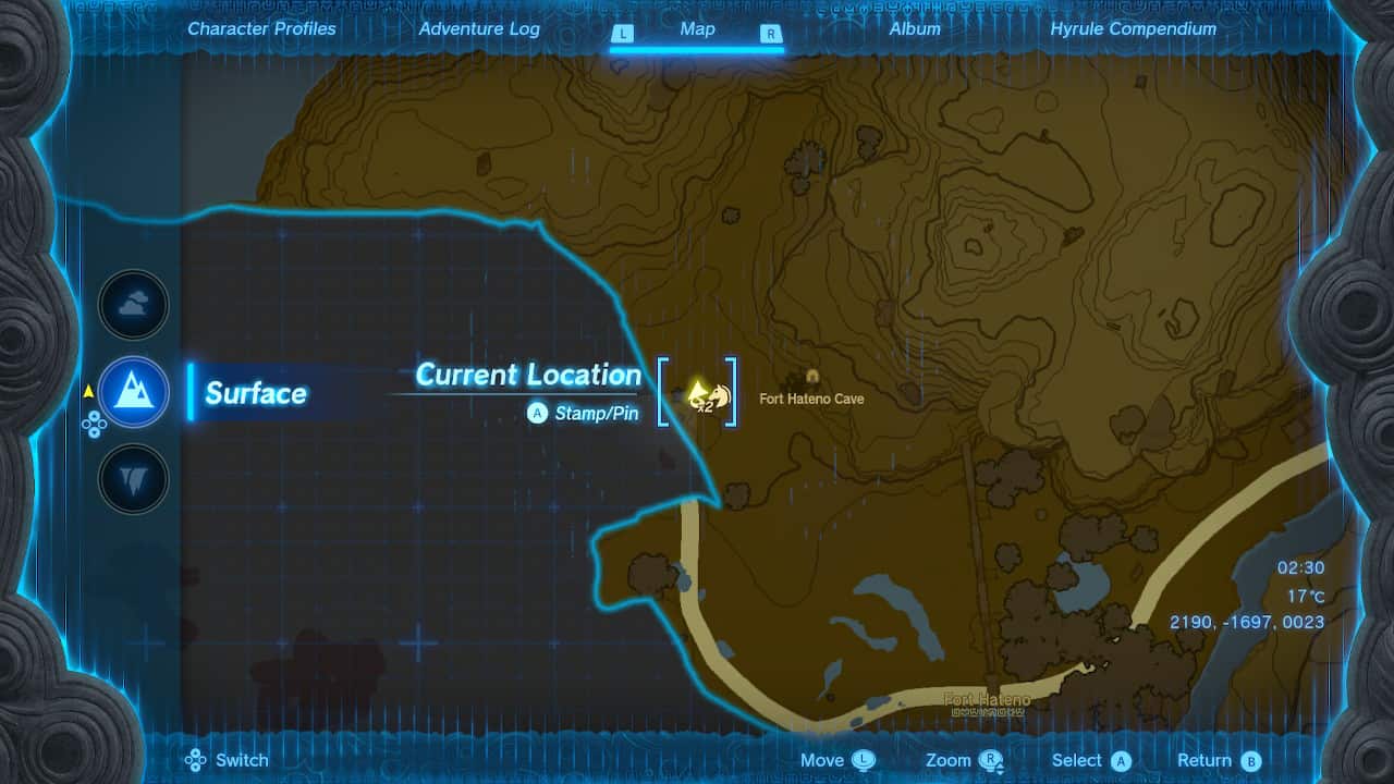 Tears of the Kingdom Korok Seed locations: Korok outside Fort Hateno Cave.