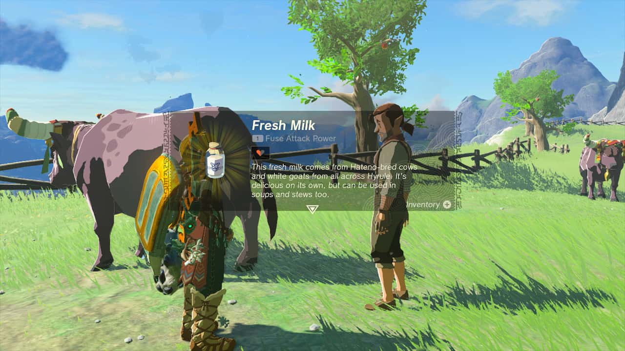 Tears of the Kingdom A New Signature Food quest walkthrough: A bottle of Fresh Milk. 
