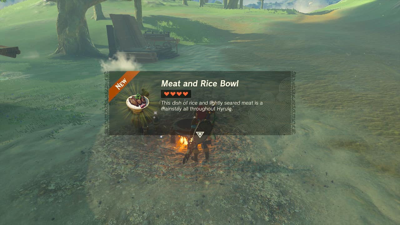 Where to get Hylian Rice in Tears of the Kingdom: Tears of the Kingdom Meat and Rice Bowl. 
