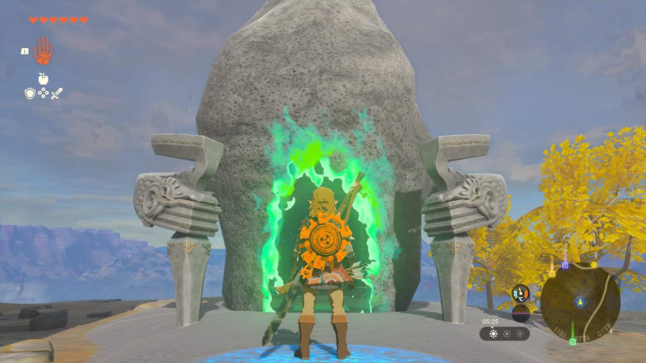 Tears of the Kingdom Morok Shrine Guide: The Morok Shrine entrance in the overworld. 