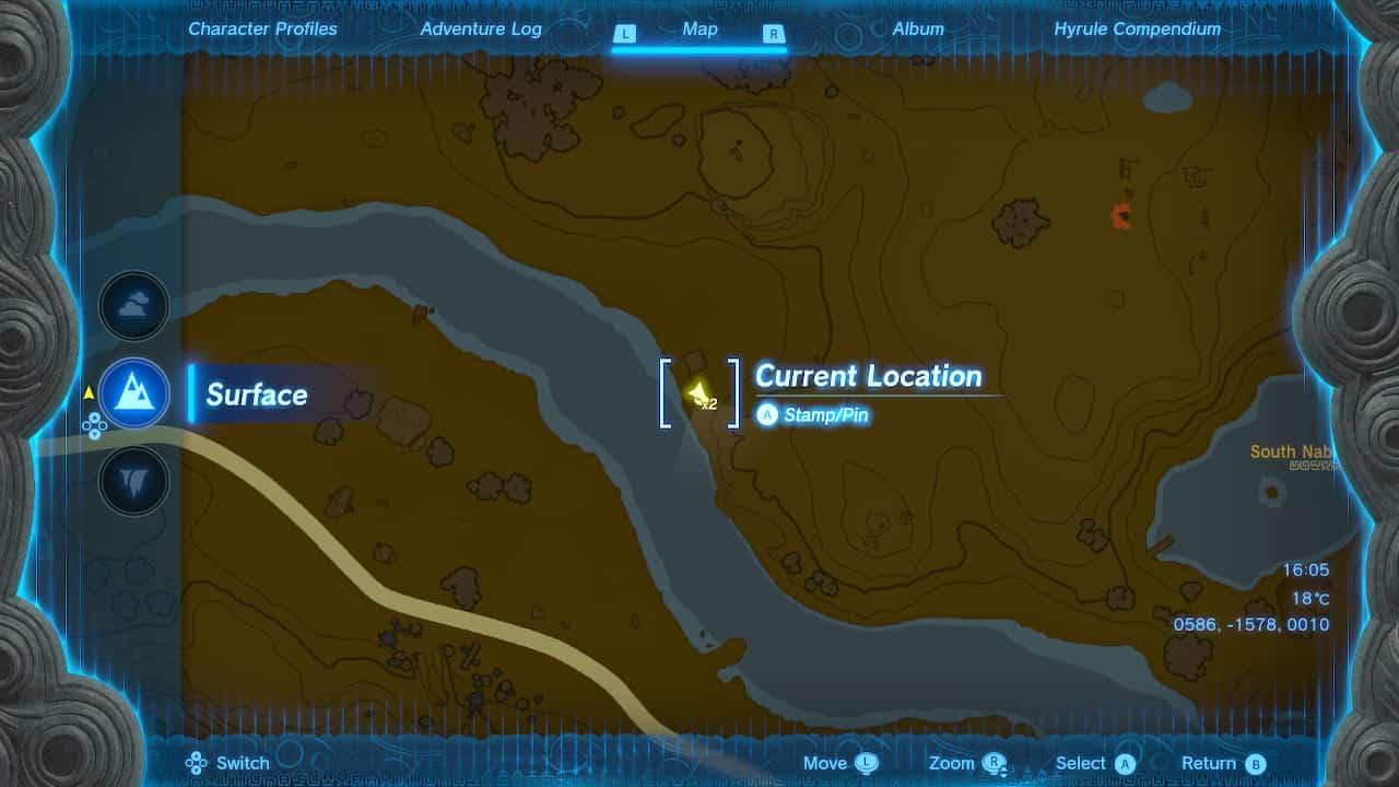 Tears of the Kingdom Korok Seed locations: Korok Seed near South Nabi Lake.