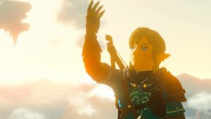 How to cook in Tears of the Kingdom: Link looking at his hand.