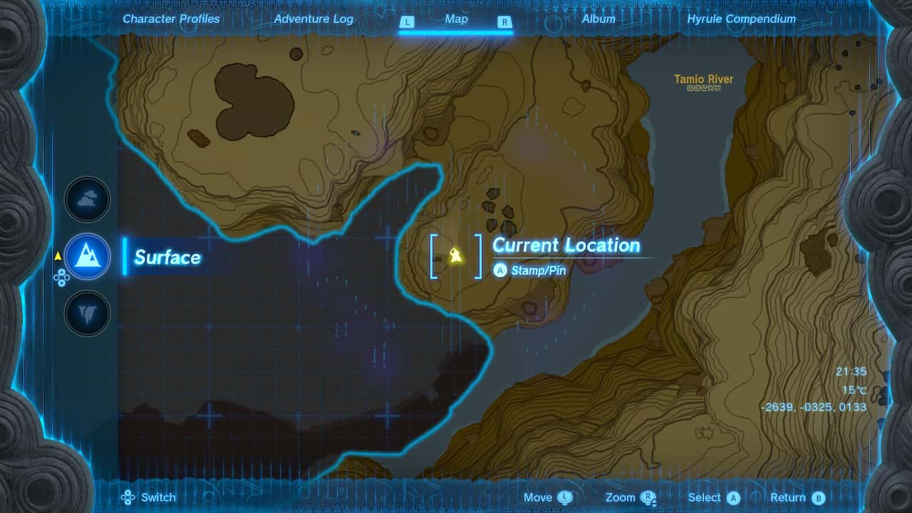 Tears of the Kingdom Korok Seed locations: Korok Seed in the South West of Tamio River. 