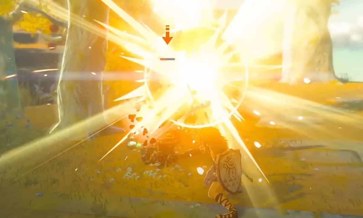 Tears of the Kingdom weapon degradation: Link's weapon breaking.