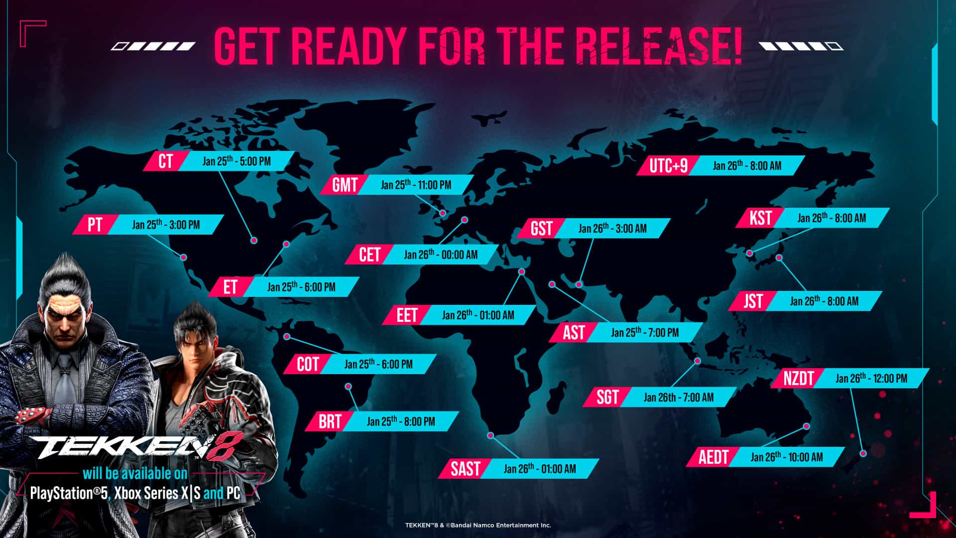 Tekken 8 release time map