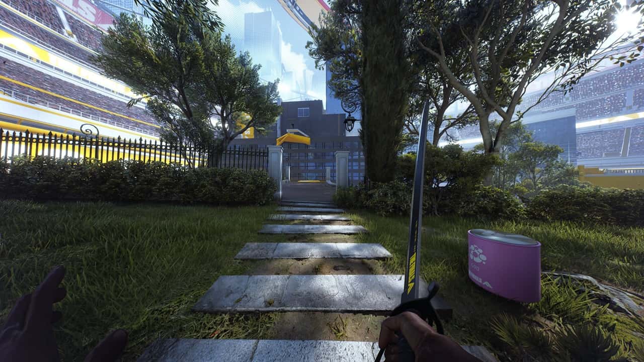 The Finals achievements - An image of a player wielding a sword in the game. Image captured by VideoGamer.