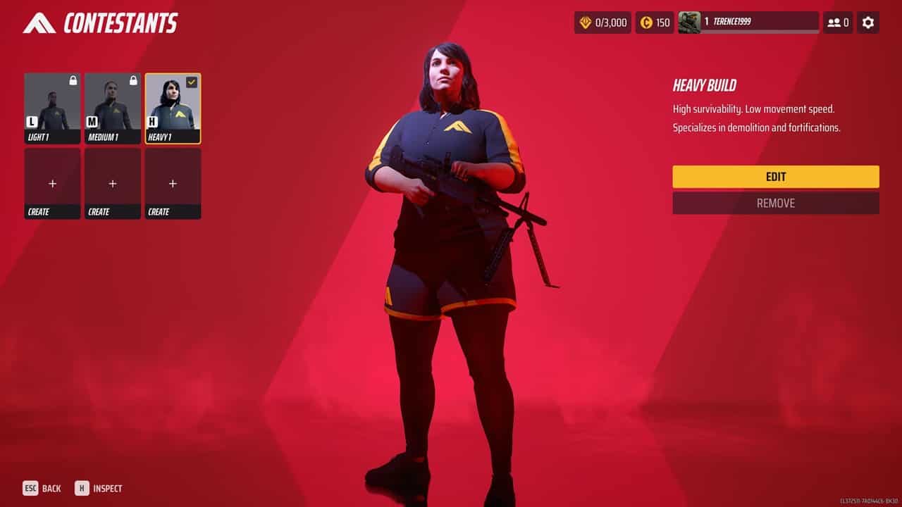A Heavy class character in The Finals.