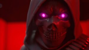 A skeleton in a hoodie with purple eyes adjusts tactics for the Finals community's C4 and Canister.