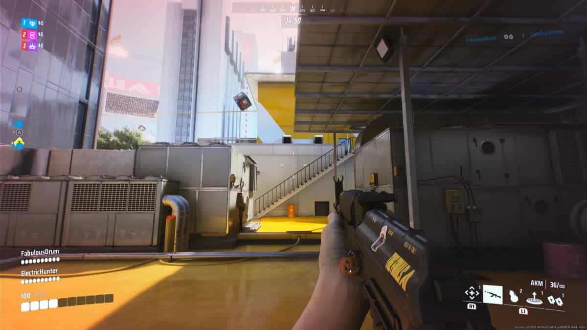 A breathtaking screenshot of a gun in an Unreal video game capturing The Finals highlight play, leaving the gaming community awestruck.