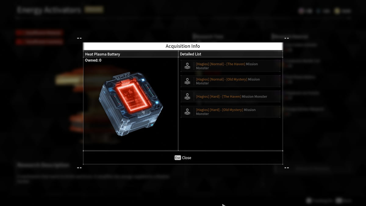 Image of Heat Plasma Battery sources in The First Descendant.