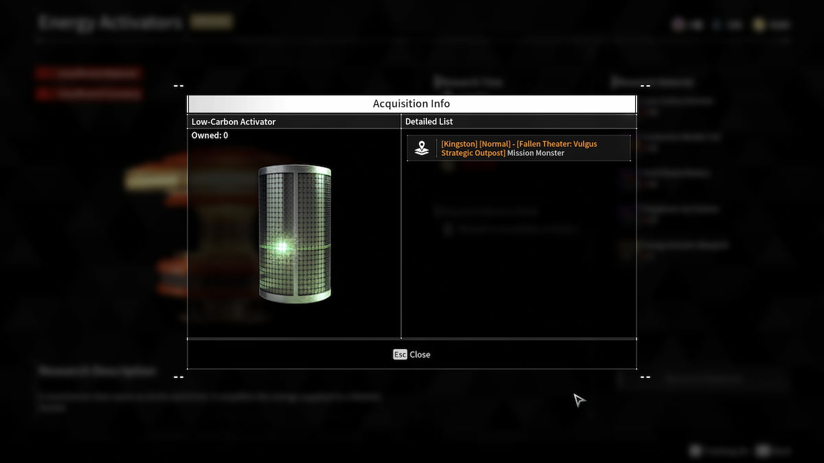 Image of Low-Carbon Activator sources in The First Descendant.