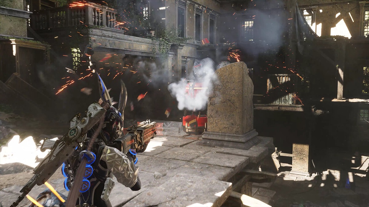 A player shoots enemies with a gun in The First Descendant.